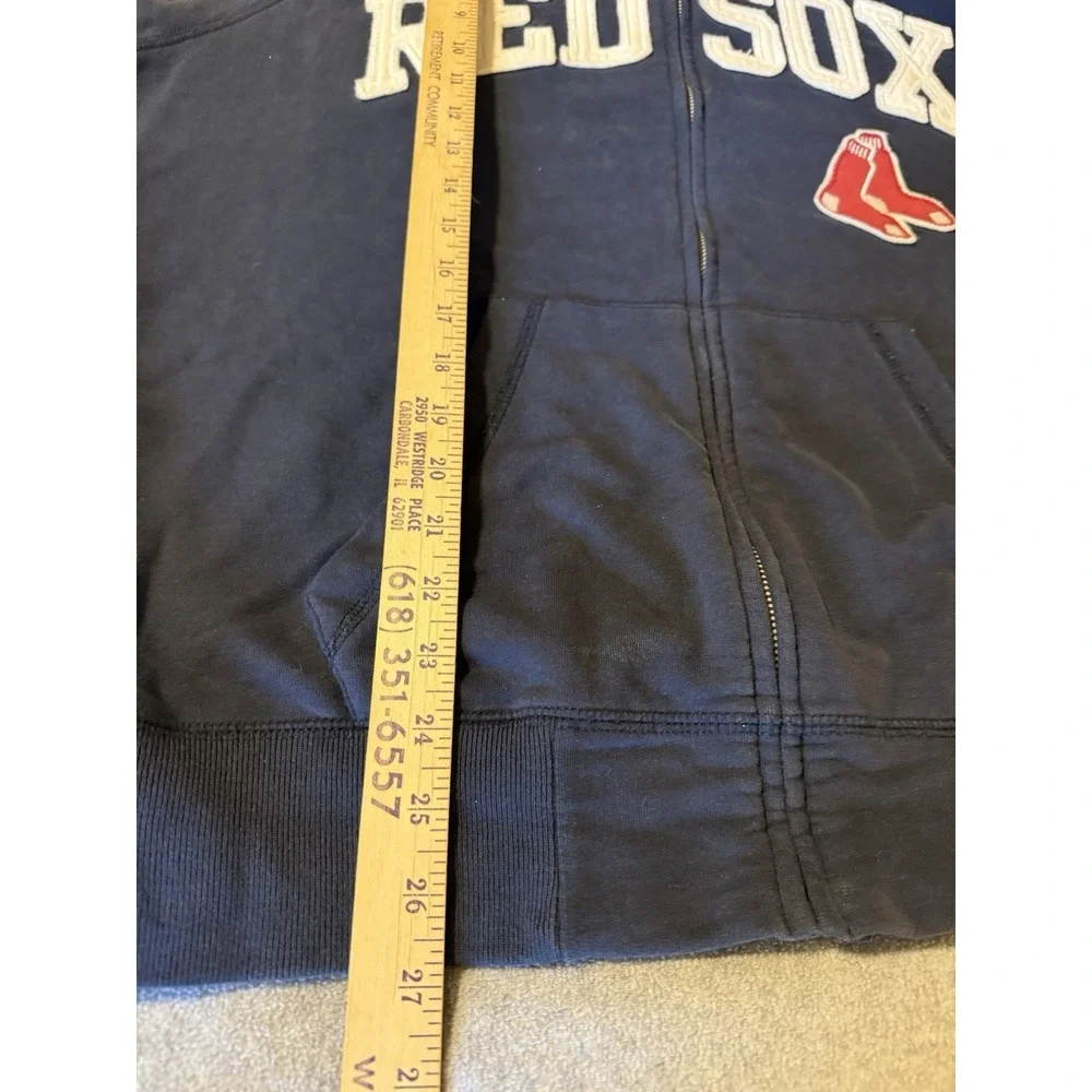 Boston Red Sox Jacket Men's Medium Blue Full Zip '47 Brand MLB Baseball Sports
